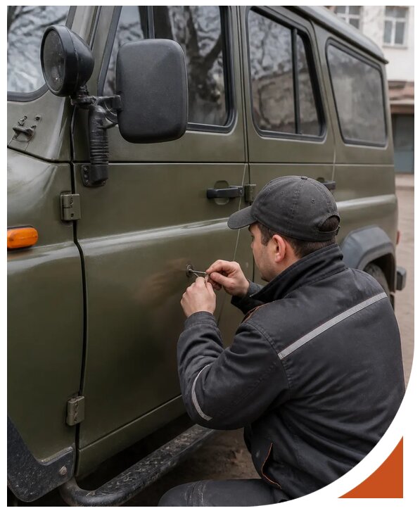 Профессиональное вскрытие автомобиля УАЗ без повреждений в Печоре